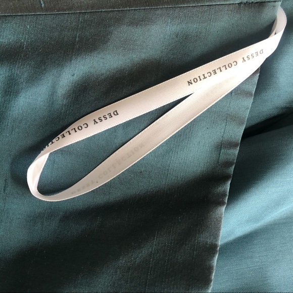 Dessy Collection Blue Metallic Strapless Dress - Picture 6 of 6